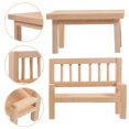 thumbnail image 2 of Shisuyan 1 Set Miniature Furniture Table And Chair Model Doll House Furniture Model Doll House Layout Prop, 2 of 8