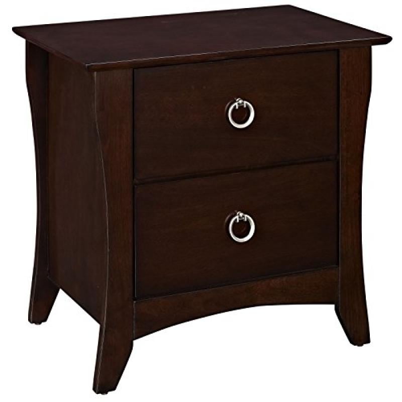 Modway Elizabeth 2Drawer Nightstand in Cappuccino Brown