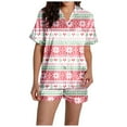thumbnail image 1 of Women's Classic Christmas Print Shorts Pajama Set, 1 of 7
