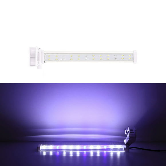 Amdohai 12 Inch Aquarium Light Submersible Fish Tank Light Blue and White Color Clamp Aquarium LED Fish Tank Clip Light
