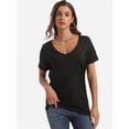 thumbnail image 2 of Women's Oversized T Shirts Tees Half Sleeve V Neck, 2 of 4