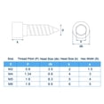 thumbnail image 2 of M5 Hex Socket Head Cap Self-Tapping Screw, 100Pack M5x30mm 304 Stainless Steel Tapping Screws - Silver, 2 of 6