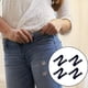 thumbnail image 5 of Cinturón de lona duradero de 4 piezas sin hebilla, cómodo y ajustable, para hombre y mujer, elástico e invisible para vaqueros. Azul marino, 5 of 9