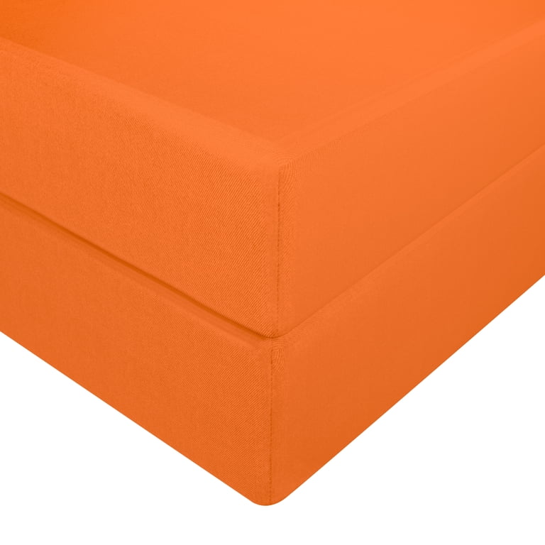 NT Bay Brushed Microfiber Fitted Crib Sheets, 2 Pack Orange photo 4