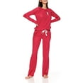 thumbnail image 3 of U.S. Polo Assn. Women's & Women's Plus 2pc Long Sleeve and Lounge Pajama Pant Sleep Set, 3 of 6