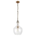 thumbnail image 1 of Henn&Hart 11" Brass Metal/Glass Pendant, 1 of 11