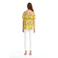 thumbnail image 2 of Women's Hawaiian Off-Shoulder Ruffle Muumuu Top in Garden Poppy Yellow XL, 2 of 5