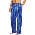 thumbnail image 2 of Sigee Blurred Star Snow Christmas Print Men's Pajama Pants - Soft Lounge Sleep Bottoms with Elastic Waistband and Pockets-Small, 2 of 9
