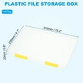 thumbnail image 2 of Uxcell Clear A4 File Portable Project Case with Buckle Plastic Storage Box for 8.5" x 11" Letter Paper Scrapbook Paper Storage Boxes, 4Pcs, 12.2"x9.1"x0.8", Yellow, 2 of 6