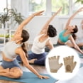 thumbnail image 5 of Unique Bargains Yoga Gloves Fingerless Pilates Gloves One Size Beige, 5 of 5