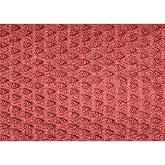 Ahgly Company Machine Washable Indoor Rectangle Transitional Red Area Rugs, 6' x 9'
