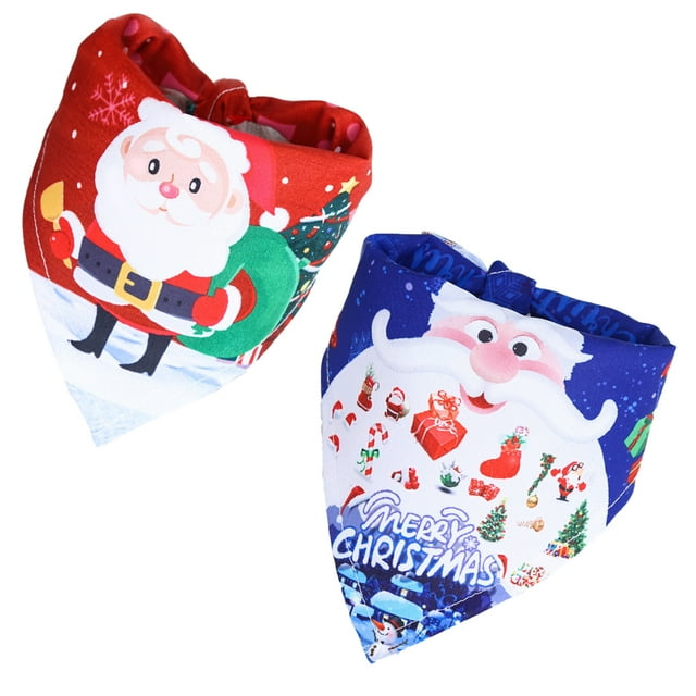 Dog Bandana Christmas Pet Scarf Triangle Pet Bandana