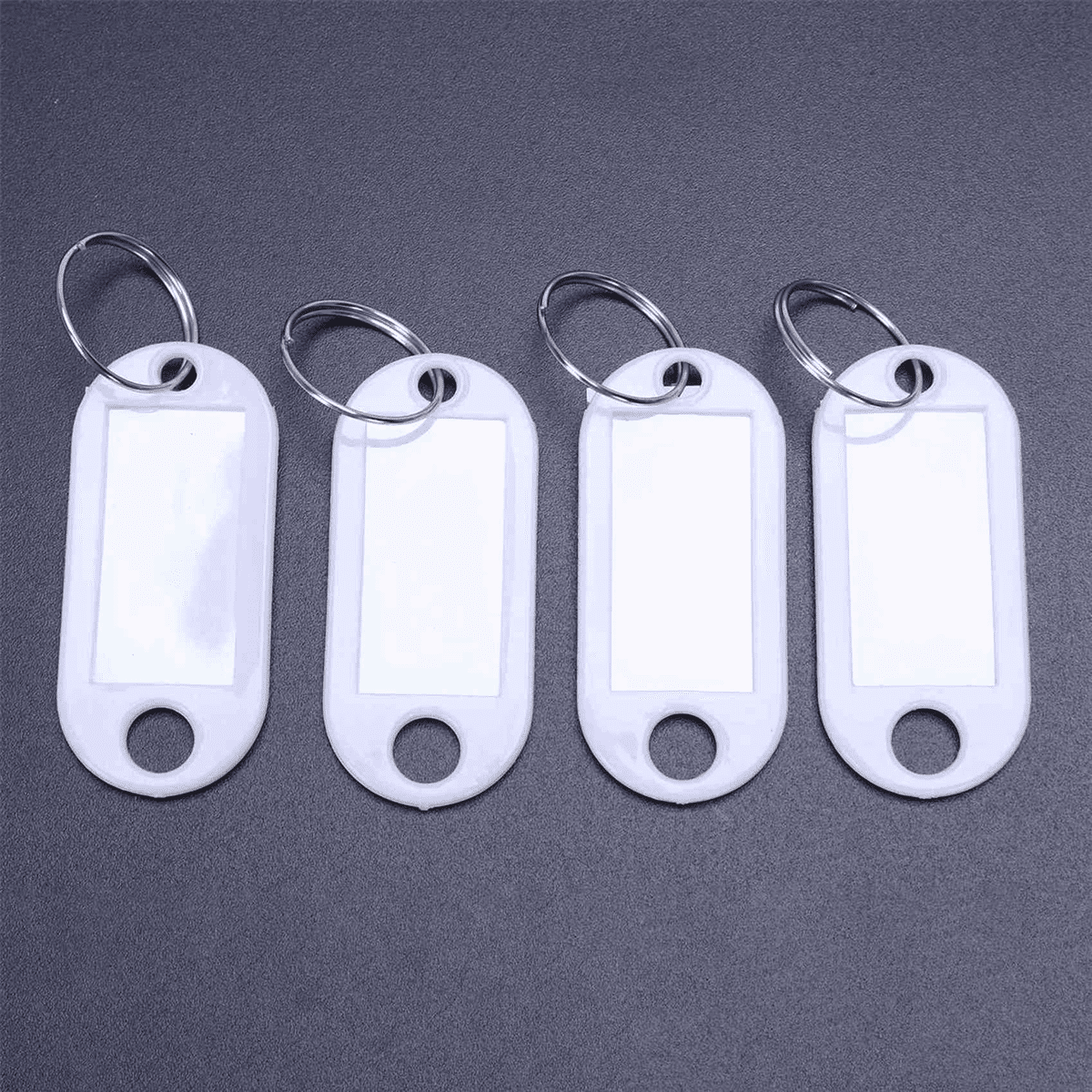 White Portable Plastic Key Fob Key Tag ID Labels 400 Pieces