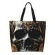 thumbnail image 1 of Balery Gold Pattern Black Skull Bolsa Tote Estilo Estético con Cremalleras, Bolsa de Hombro, Bolsa de Compras Grande y Plegable, 1 of 8