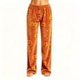 thumbnail image 5 of Trgacdwlo Ghost Graphic Spooky Halloween Pj Bottoms for Women Loungewear Fall Sleep Pants Women Elastic Waist Baggy Comfy Women's Pajama Bottoms, 5 of 5