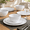 classic white, variant on Dinnerware Set 12vintplates And Rustic Blue