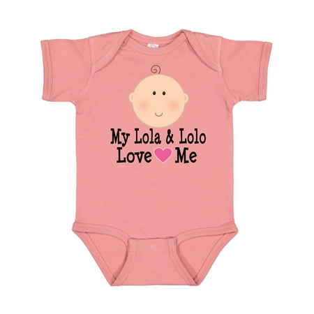 

Inktastic My Lola and Lolo Love Me Gift Baby Girl Bodysuit