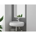 thumbnail image 2 of Rosaria Oval Ceramic Wall Mount Bathroom Sink in Glossy White, 2 of 11