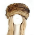 thumbnail image 6 of opvise Women Headband Slid Color All Match Faux Fur Thickened Turban Wide Hat for Skiing 7, 6 of 8