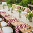 thumbnail image 3 of Farmhouse Buffalo Plaid Cloth Napkins, Red White Checkered Washable and Reusable Dinner Napkins Set of 6, Table Napkin for Kitchen Party Birthday Wedding Hotel Housewarming 20"x20", 3 of 8