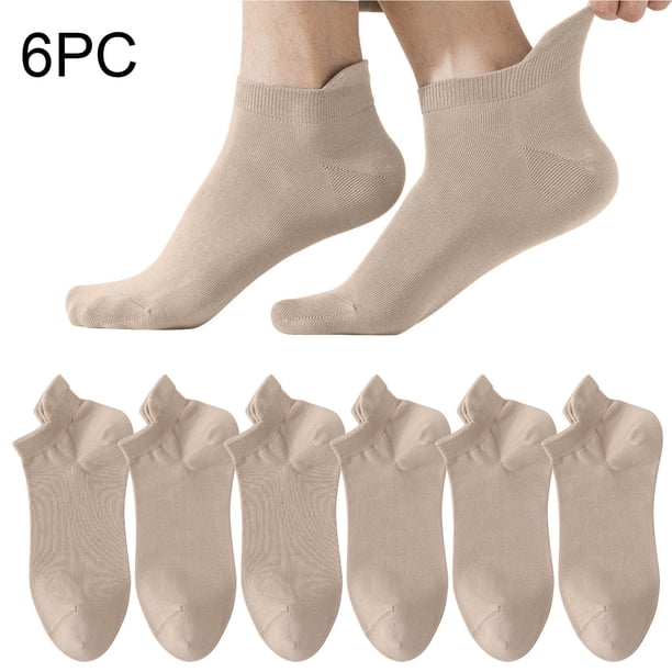 Calcetines 6 pares Calcetines de hombre Malla Ventilación Forro antideslizante Calcetines finos Calcetines ligeros Calcetines de hombre