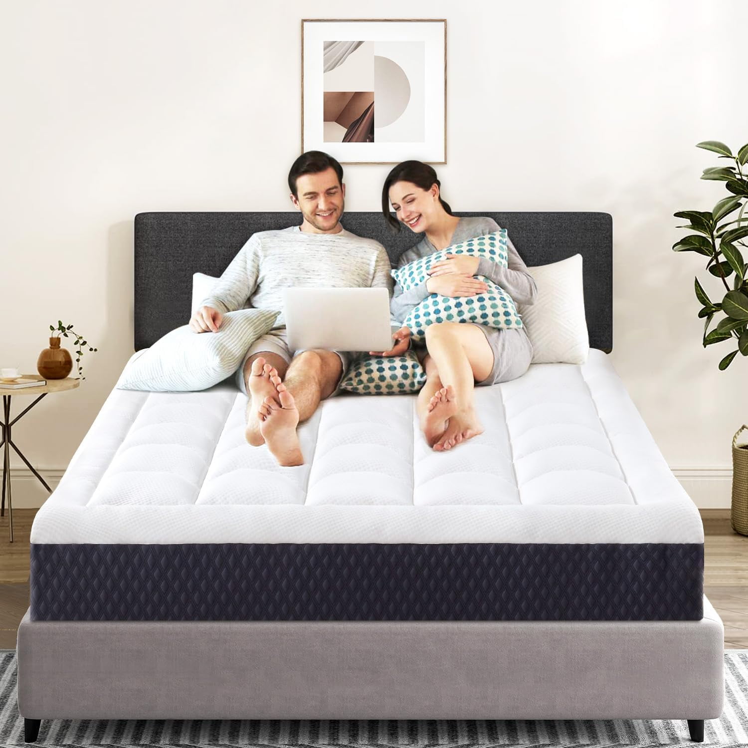 ELEMUSE 8 inch Full Mattress for Kids and Adults, Gel Memory Foam Pillowtop, CertiPUR-US Certified, Fiberglass-Free