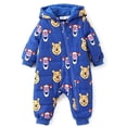 thumbnail image 1 of Disney Winnie Baby Girl Footed Pajamas Zip Up Sleepwear Warm One Piece Outfit Sizes 0-18M, 1 of 6