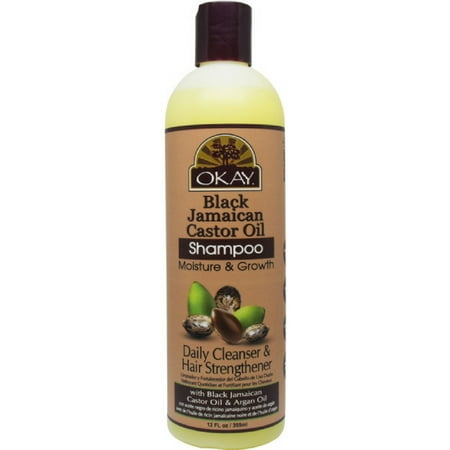 Okay Black Jamaican Castor Oil Moisture & Growth Shampoo 12 oz (Pack of