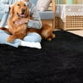 thumbnail image 5 of CAROMIO Shag Fuzzy Rug Solid Plush Shag Area Rugs Non-Skid Floor Carpet Playroom Area Rug for Kids Carpets, Black ,8'x10', 5 of 6