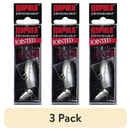 (3 pack) Rapala Jointed Shad Rap 05 Hard Bait 2 1/4oz Silver Shad