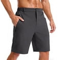 thumbnail image 2 of lcziwo Mens Shorts Casual Big and Tall Relaxed Fit Summer Elastic Waist Hiking Shorts Beach Travel Golf Dress Shorts with Zip Pockets Dark Gray XXXXL, 2 of 10