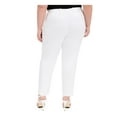 thumbnail image 2 of CALVIN KLEIN Womens White Zippered Evening Skinny Pants 14W, 2 of 5