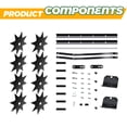 thumbnail image 2 of 200LBS Heavy Duty Tow Behind Lawn Aerator Set ,Plug Aerator with Spike Aerator (Star-Shaped Steel Tines), Pull Behind Aeration Tool for Household, Farmyard, Yard & Garden Use, 2 of 8