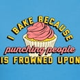 thumbnail image 3 of CafePress - I Bake Because Punching Pe Women's Classic T Shirt - Women's Traditional Fit Dark T-Shirt, 3 of 4