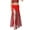 Red, variant on hoksml Women's Belly Dance Skirt, High Slit Maxi Skirt with Sparkly Mesh Panels and Elastic Waist for Performance