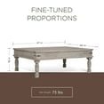 thumbnail image 2 of Maven Lane Emin Handmade Heritage Wooden Rectangular Coffee Table, Natural Finish, 2 of 6
