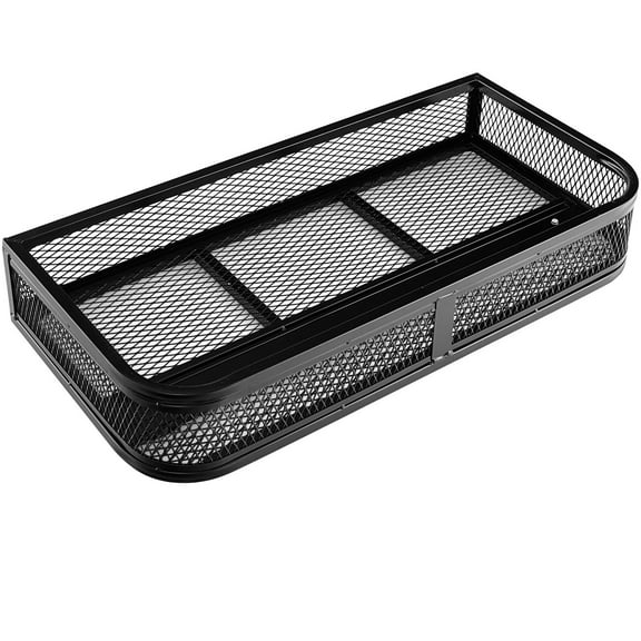 SLSRFD Universal Front ATV HD Steel Cargo Basket Rack Luggage Carrier Mesh Surface
