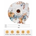 thumbnail image 6 of 13 Inch Round Placemats Set of 4, Orange Blue Grey Pumpkins Fall Non Slip Heat Insulation PP Table Mats, Thanksgiving Botanical Vintage Washable Place Mats for Kitchen Dining Party Table Decor, 6 of 7