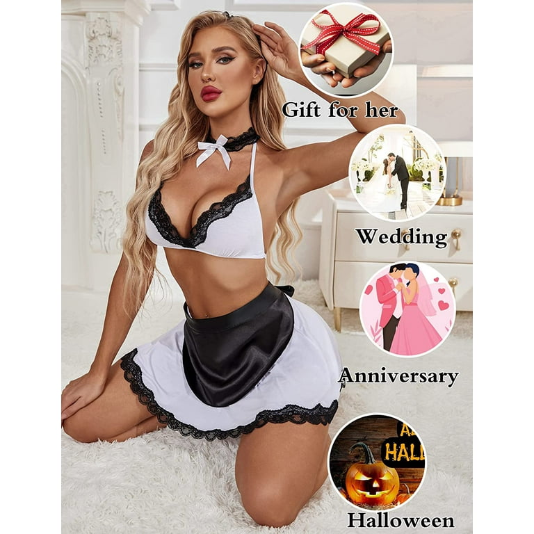 Womens Sexy Costume Lingerie Set Sexy Maid Lingerie For Women