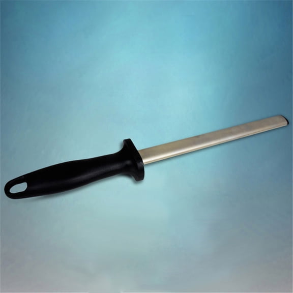 jojofuny Black Kitchen Sharpening Rod with Ergonomic Comfortable Grip for Home Use and Culinary Tools