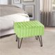 thumbnail image 4 of HOME SOFT THINGS OTOMAN/TABURETE SUPER SUAVE DE PIEL SINTÉTICA. OTOMAN TAPIZADO PARA REPOSAPIÉS CON PATAS DE METAL NEGRO Y ASIENTO ACOLCHADO. 48X33X43CM, VERDE NILO, 4 of 6