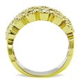 thumbnail image 3 of Womens Gold Ring Stainless Steel Anillo Color Oro Para Mujer Ninas Acero Inoxidable with Top Grade Crystal in Clear Chawwah, 3 of 4