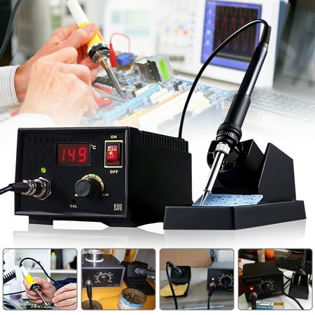 Grtsunsea 110V-220V 75W 967 Electric Rework Soldering Stations SMD Hot Air Iron LCD Display Desoldering Stand Holder Tool