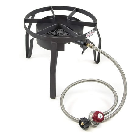 Gas One Propane Single Burner, Outdoor Cooker with Regulator and Hose (Round