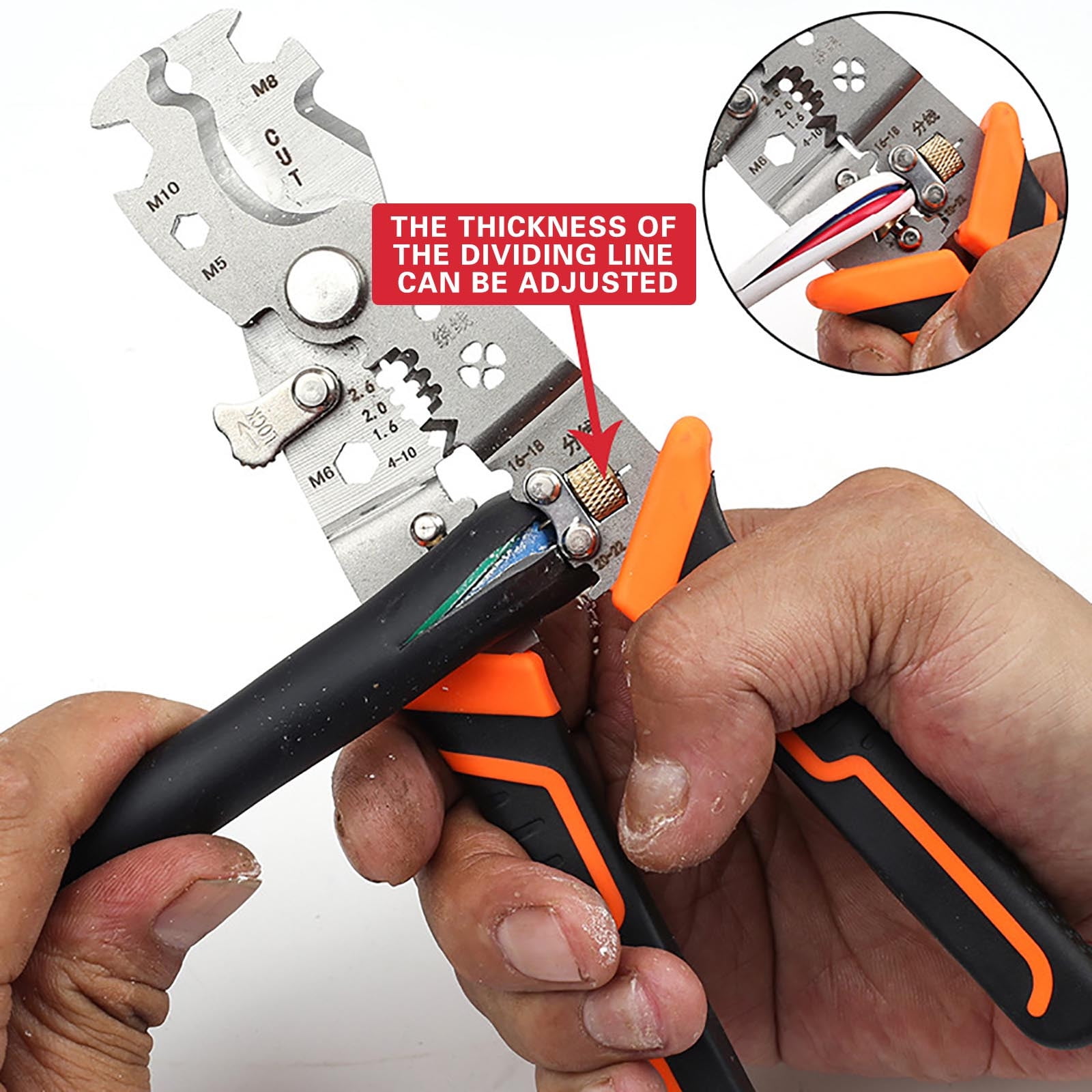 cuyhtdup 8-Inch Professional Electrician's Multi-Tool Pliers - Heavy-Duty  Wire Stripper, Cutter & Crimper with Hex Screw Removal Function - Portable  All-in-One Cable Tool for Professional & DIY Use - Walmart.ca