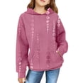 thumbnail image 2 of EnJoCho Chandail à Capuche pour Filles, Printemps Automne Hiver, Imprimé Rétro, Manches Longues, Confortable, Mignon, 2 of 7