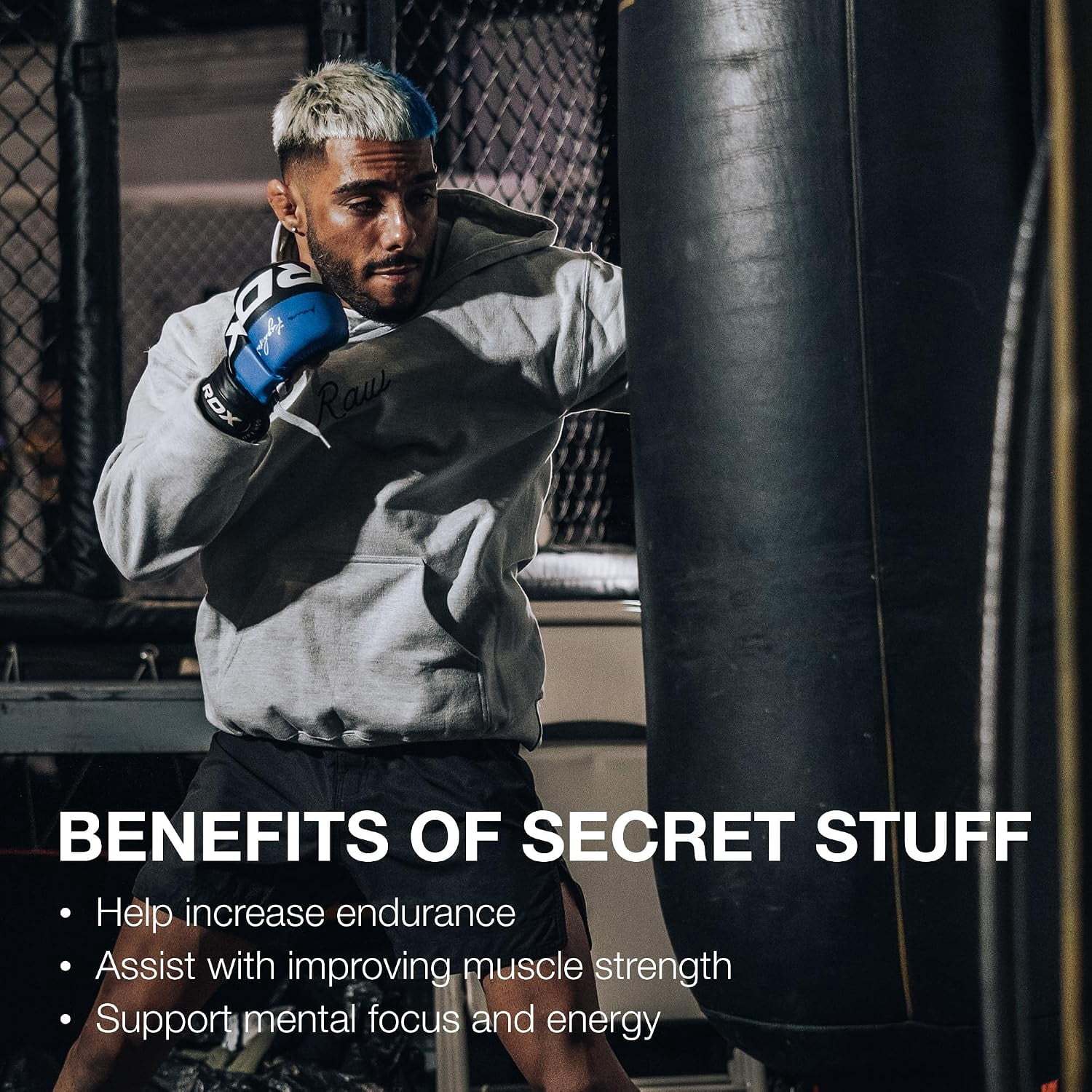 RAW Christopher's Secret Stuff Pre Workout Powder, Thavage (Tastes Like Winning) - Chris Bumstead CBUM Preworkout Supplement for Men & Women - Working Out, Hydration & Energy - 40 Servings