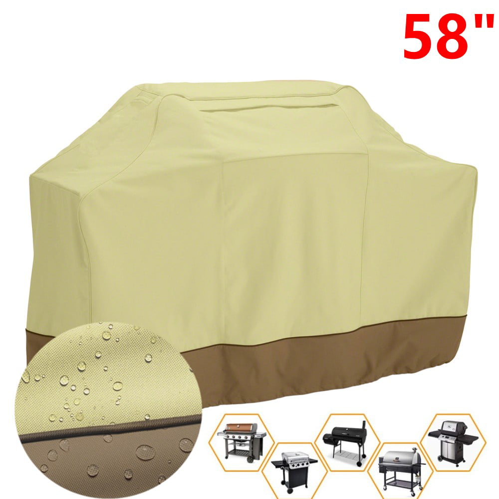 BBQ Grill Cover 58" Barbecue Protection Heavy Duty Waterproof w/ Storage Bag GAC 