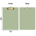 thumbnail image 3 of 12.5x9 Inch Acrylic Clipboard with Metal Clip – Single-Sided Print & Retractable Hook，Army Green, 3 of 8