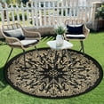 thumbnail image 5 of Aonewoe Round Outdoor Rugs 10Ft Waterproof Patio Plastic Straw Rug Reversible Camping Carpet Indoor Outdoor Area Rug for Patio,Deck,Balcony,Picnic,Beach,Outside, 5 of 9